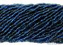 Silver Lined Navy Square Hole 11-0 Seed Bead Hank